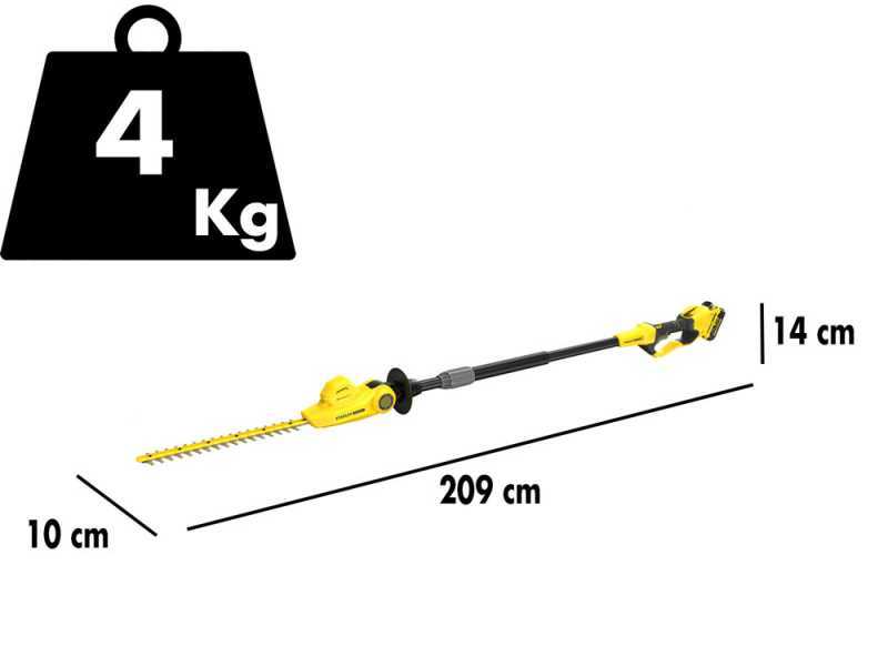 Stanley Fatmax V20 - Tagliasiepi su asta di prolunga telescopica elettrico a batteria 18V/4Ah