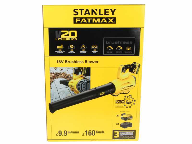 Stanley Fatmax V20 - Soffiatore a batteria per foglie 18V 4Ah