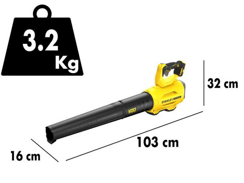 Stanley Fatmax V20 - Soffiatore a batteria per foglie 18V 4Ah