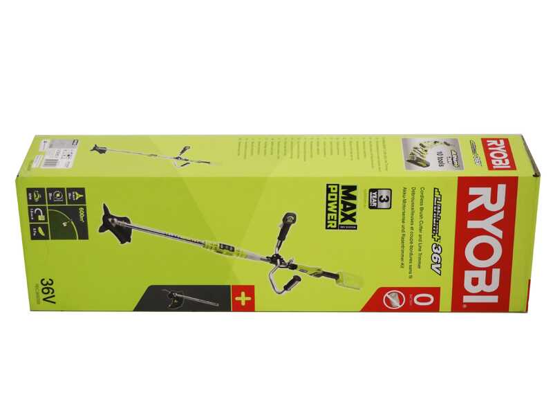 Ryobi RBC36B26B - Decespugliatore a batteria - MAX POWER 36V - SENZA BATTERIE E CARICABATTERIE