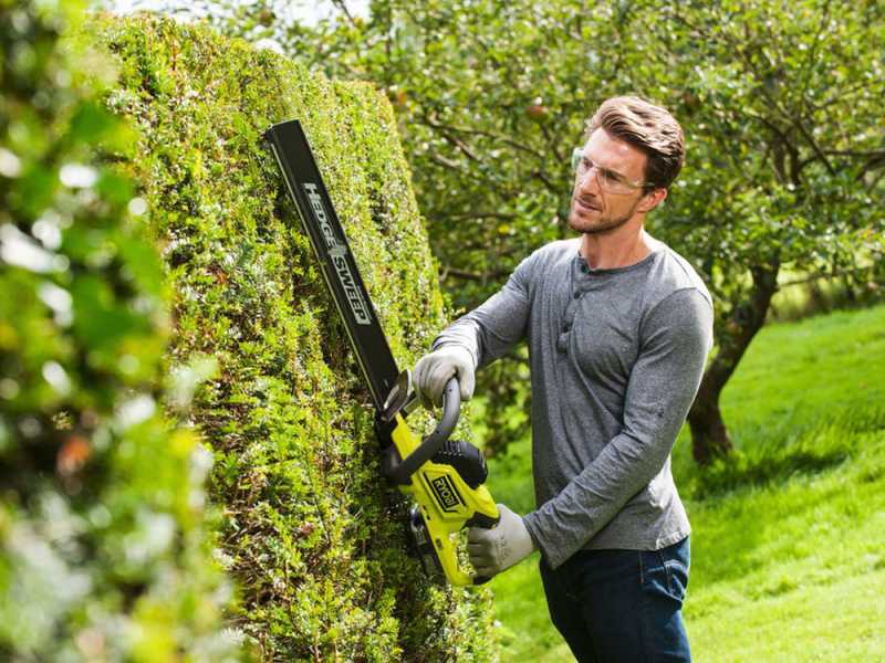 Ryobi HYBRID RHT1850H25HS 18V - Tagliasiepi elettrico e a batteria con lama di taglio da 50 cm