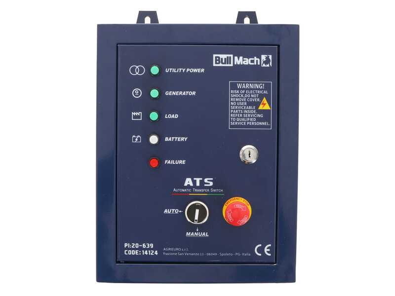 BullMach AMBRA 9500 E - Generatore di corrente carrellato a benzina con AVR 7.5 kW - Continua 7 kW Monofase+ ATS