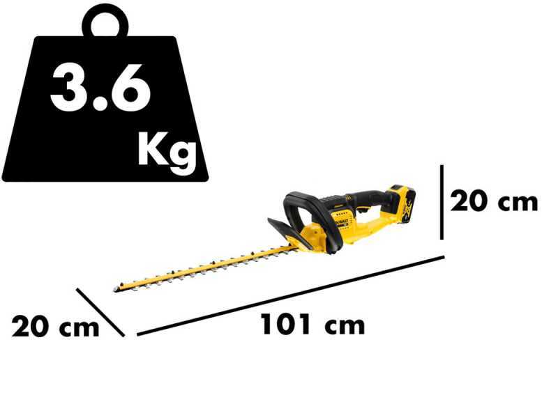 Tagliasiepi elettrico a batteria DEWALT DCMHT563N-XJ  - SENZA BATTERIE E CARICABATTERIE