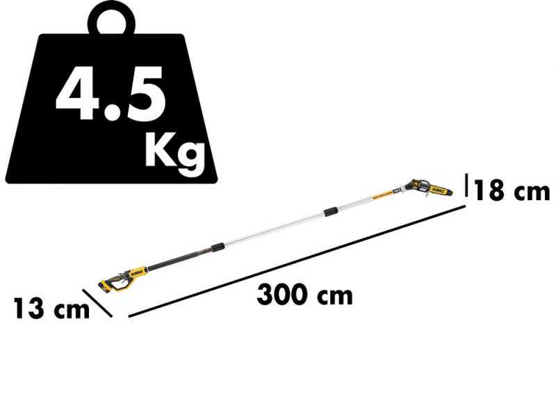 Potatore a batteria telescopico elettrico DeWalt DCMPS567N-XJ - SENZA BATTERIE E CARICABATTERIE