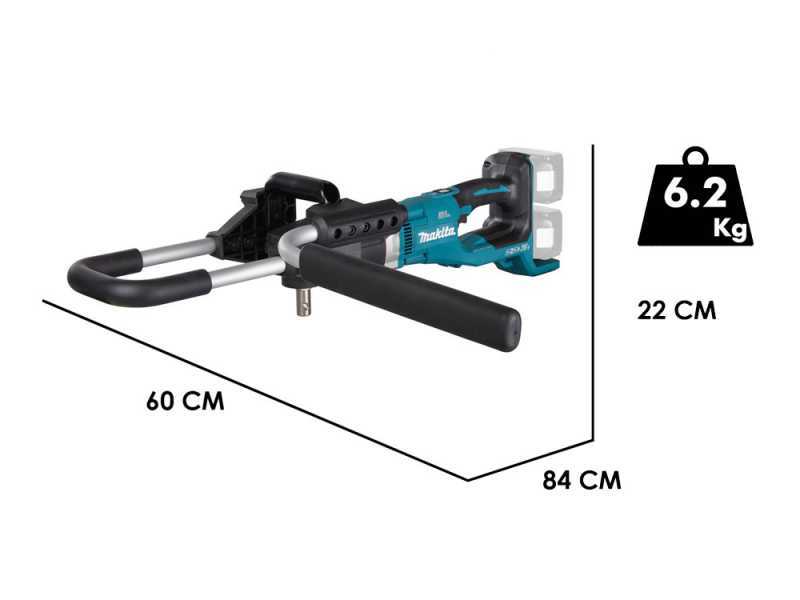 Makita DDG461Z - Mototrivella a batteria - 18Vx2 3Ah - PUNTA NON INCLUSA