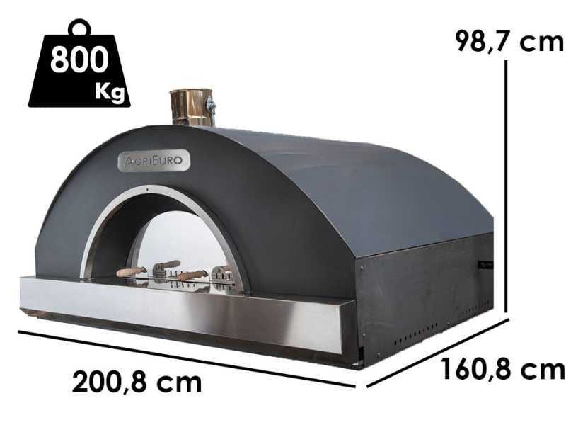 Forno a legna Professionale INOX F00100 - 10 pizze