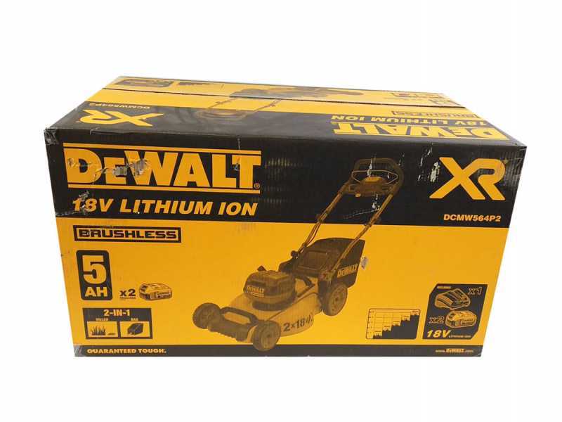 DeWalt DCMW564P2-QW - Tagliaerba a batteria - 2x18V/5Ah - Taglio 48 cm