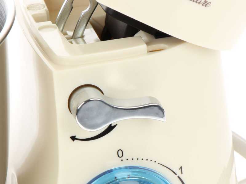 BEPER - Impastarice planetaria - Ciotola da 4,5L in acciao inox - 3 ganci inclusi - 1000W
