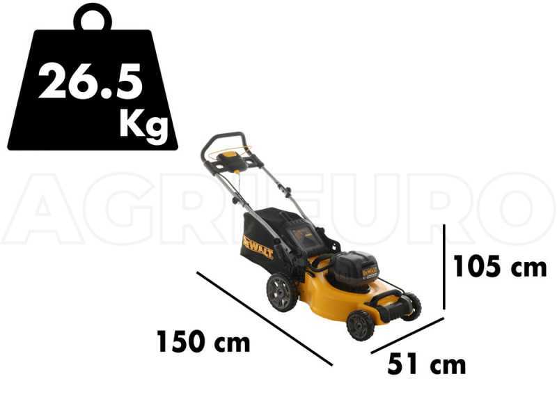 Rasaerba a batteria DeWalt DCMW564P2-QW - Ampiezza di taglio 48 cm - SENZA BATTERIE E CARICABATTERIE