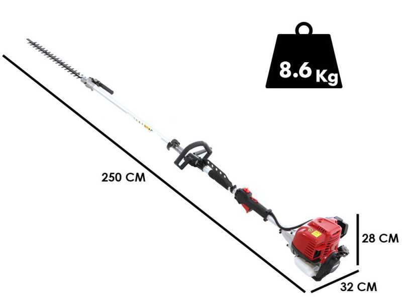 GeoTech GT-4 36 L - Tagliasiepi a scoppio su asta di prolunga - Lama da 56 cm