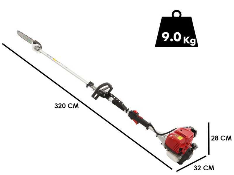 GeoTech GT-4 36 L - Potatore a scoppio su asta telescopica - Lama da 30cm