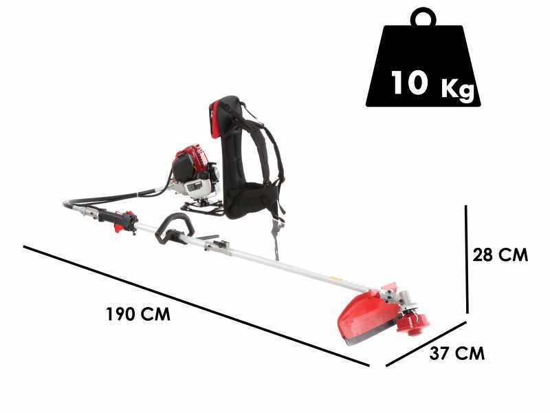 GeoTech GT-4 36 BP - Decespugliatore a scoppio multifunzione a zaino a benzina 4 tempi