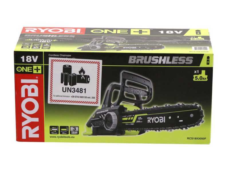Ryobi RCS18X30-50F - Elettrosega a batteria 18V 5Ah - Lama da 30cm