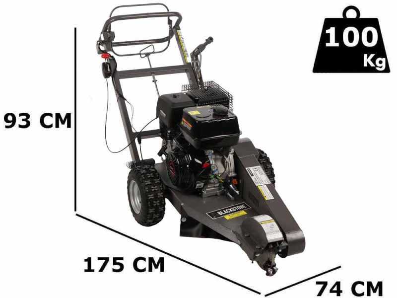 BlackStone SG 420 L - Fresaceppi - Motore Loncin da 420cc - Ruota di taglio con 8 frese in carburo di tungsteno