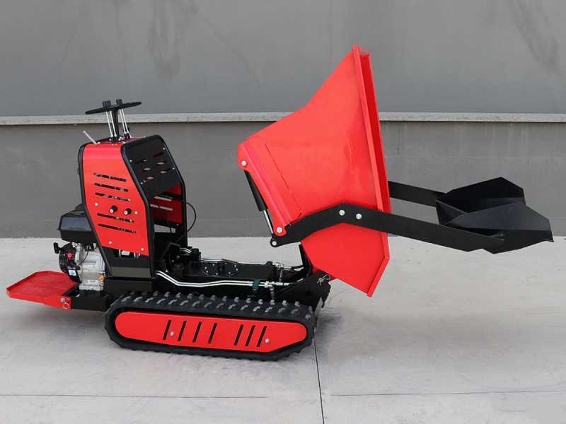 AMA TAG500TDH - Motocarriola cingolata cassone dumper idraulico 500Kg