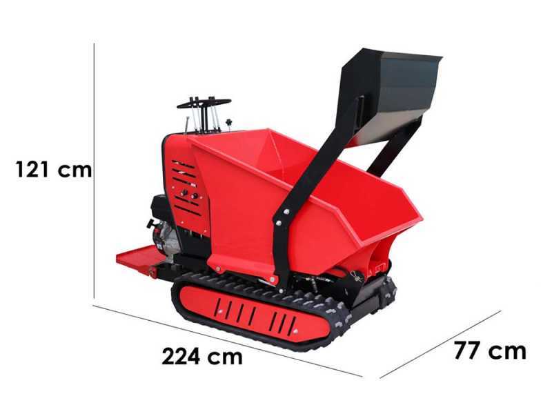 AMA TAG500TDH - Motocarriola cingolata cassone dumper idraulico 500Kg