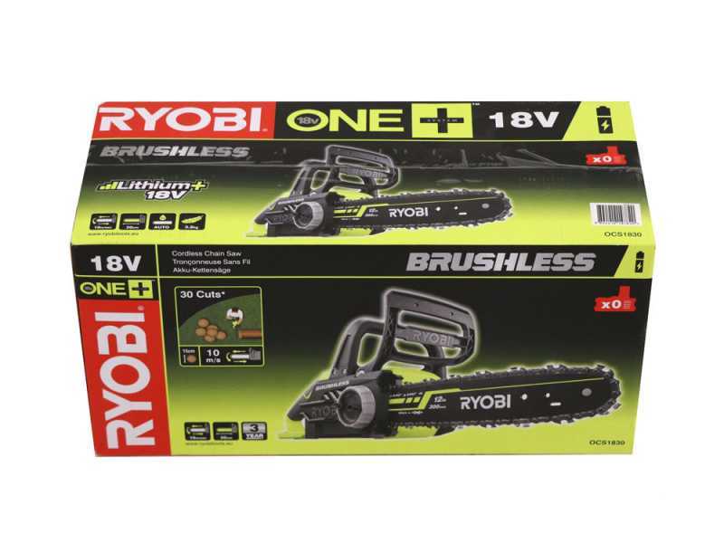 Ryobi BRUSHLESS OCS1830 - Elettrosega a batteria 18V - Lama da 30cm - SENZA BATTERIA E CARICABATTERIA
