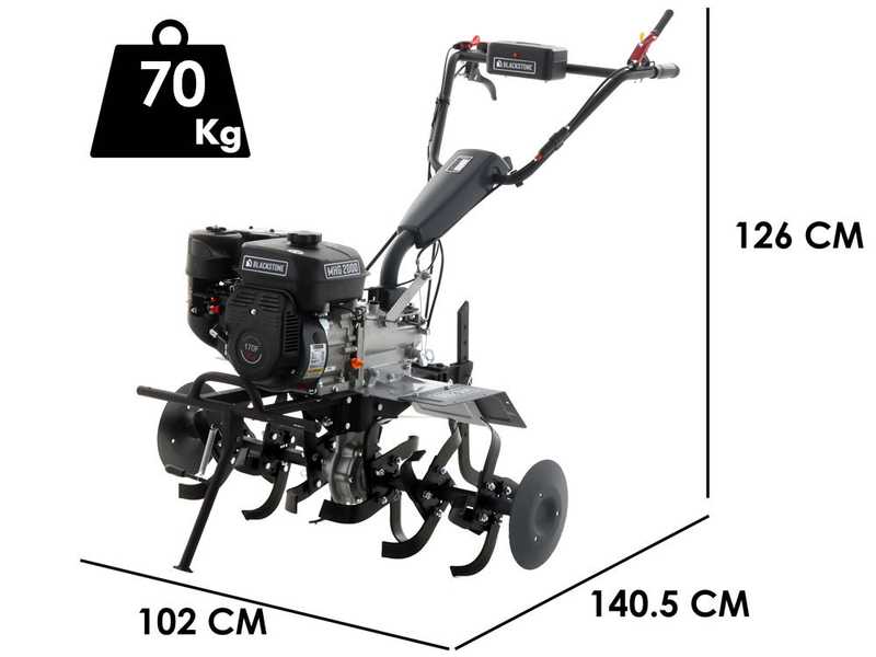 BlackStone MHG 2000 - Motozappa a scoppio a benzina da 212cc - 7 HP