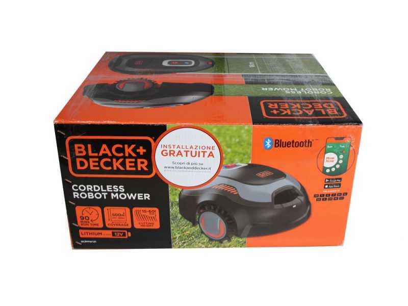 Black &amp; Decker BCRMW122-QW - Robot rasaerba con perimetro - tosaerba con batteria al litio 12V