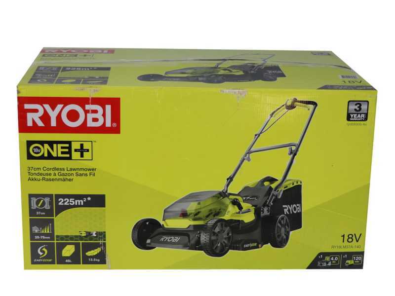 Ryobi RY18LM37A-140 - Tagliaerba a batteria - 18V/4Ah - Taglio 37 cm