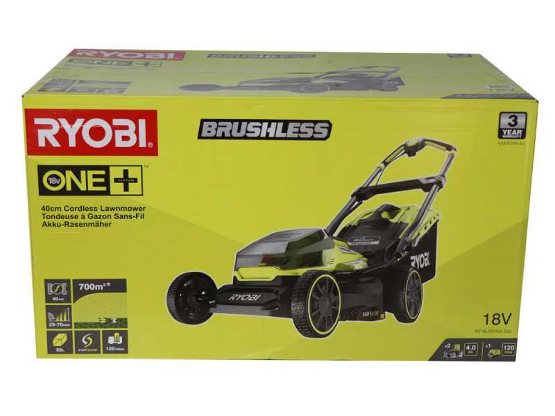 Ryobi RY18LMX40C-240 - Tagliaerba a batteria - 2x18V/4Ah - Taglio 40 cm