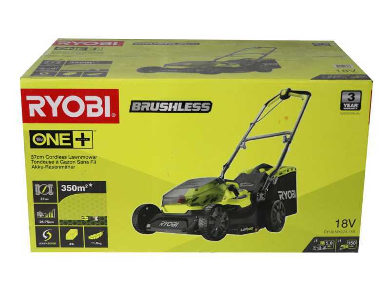 Ryobi RY18LMX37A-150 - Tagliaerba a batteria - 18V/5Ah - Taglio 37 cm