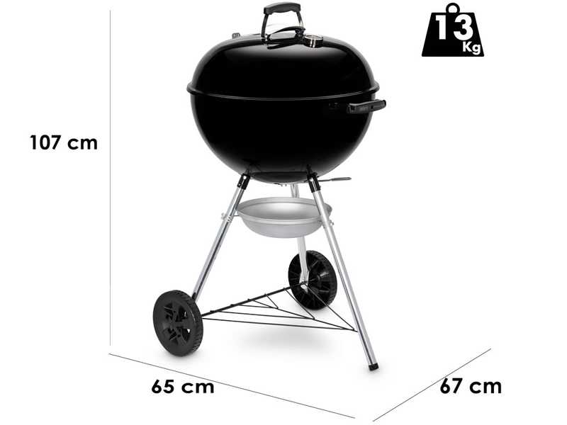 Weber Kettle E-5710 BLK - Barbecue a carbone