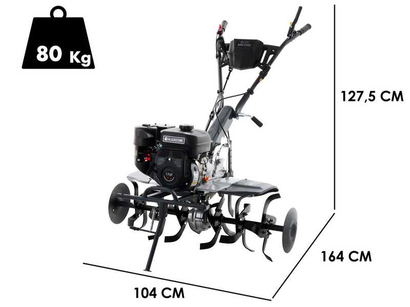 BlackStone MHG 2200 - Motozappa a scoppio a benzina da 212cc - 7 HP