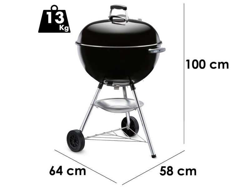 Weber Bar-B-Kettle 1331004 - Barbecue a carbone - Diametro griglia 57cm