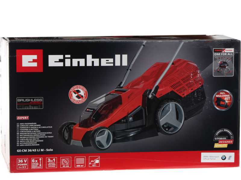 Einhell GE-CM 36/43 Li - Tagliaerba a batteria 36V - SENZA BATTERIA E CARICABATTERIA