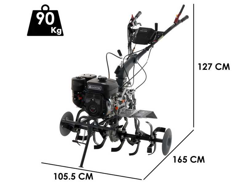 BlackStone MHG 2400 - Motozappa a scoppio a benzina da 212cc - 7 HP