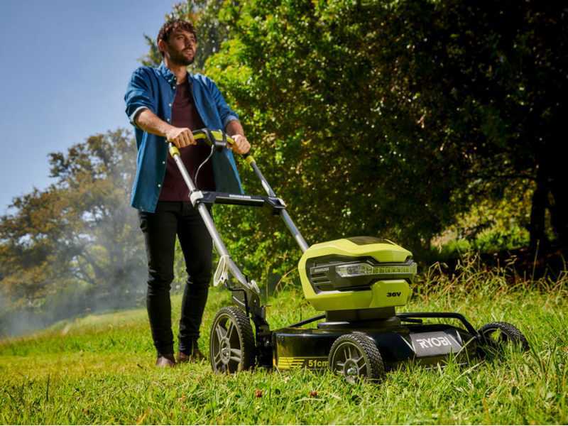 Ryobi RY36LMMX51A-140 - Tagliaerba a batteria - MAX POWER 36V/4Ah - Taglio 51 cm
