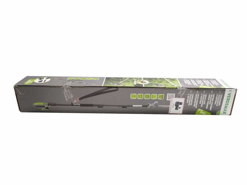 Verdemax TT20 - Tagliasiepi su asta di prolunga elettrico orientabile a batteria 20V/2Ah