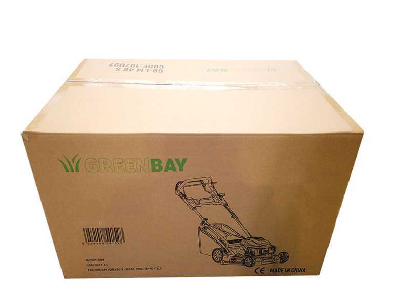 GreenBay GB-LM 51 H - Rasaerba a scoppio trazionato - 4 in 1 - Motore Honda GCVx170 - Taglio 51cm