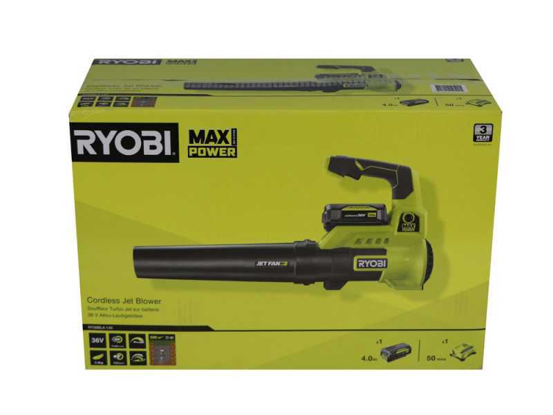 Ryobi RY36BLA-140 - Soffiatore a batteria per foglie turbojet 36V 4Ah