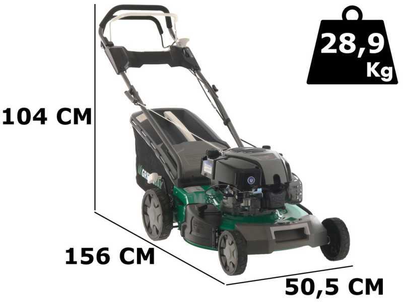 GreenBay GB-LM 51 BS - Rasaerba a scoppio trazionato - 4 in 1 - Motore B&amp;S 750EX - Taglio 51cm