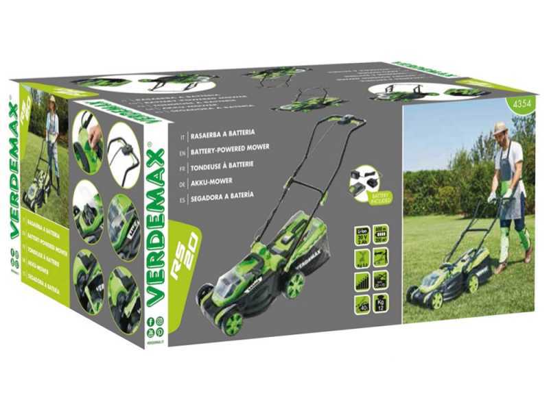 Verdemax RS20 - Tagliaerba a batteria - 2x20V/2.5Ah - Taglio 38 cm