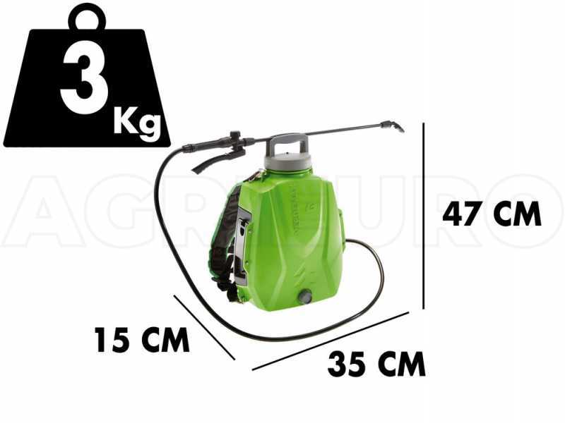 Verdemax FUTURA 8L - Pompa irroratrice a batteria a spalla - 12V - 2.5Ah