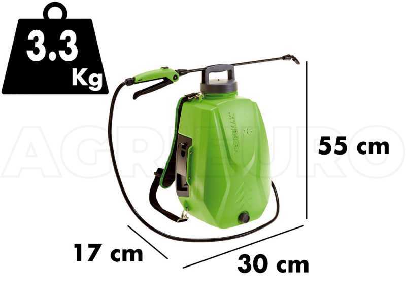 Verdemax FUTURA 16L - Pompa irroratrice a batteria a spalla - 12V - 2.5Ah