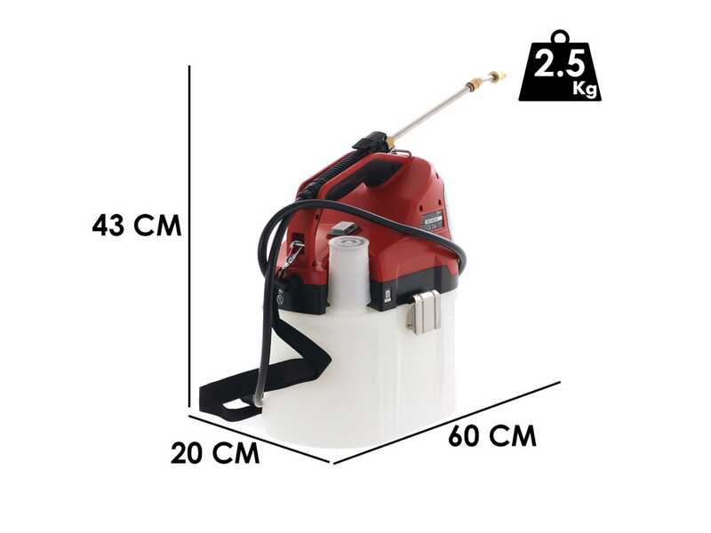 Einhell GE-WS 18/75 Li - Pompa irroratrice a tracolla a batteria 7.5L - 18V 2.5Ah