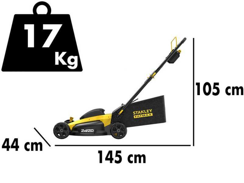 Stanley Fatmax SFMCMW2651M - Tagliaerba a batteria - 2x18V/4Ah - Taglio 40 cm