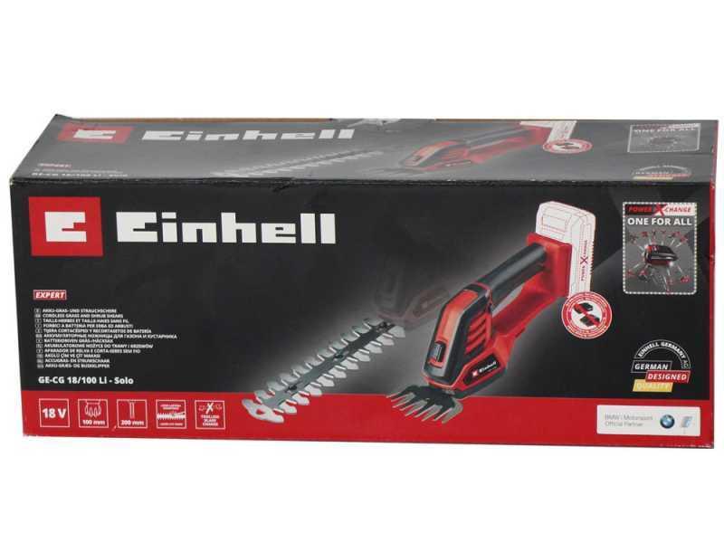 Einhell GE-CG 18/100 Li - Forbice tagliaerba a batteria - Tagliasiepi - 18V 2.5Ah