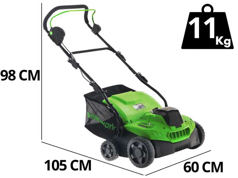 Greenworks GD40SC38II - Arieggiatore a batteria - 40V - 4Ah