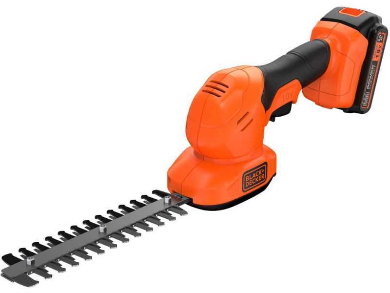 Black &amp; Decker B&amp;DBCSS18D1W - Forbice tagliaerba a batteria - Tagliasiepi - 18V 2Ah