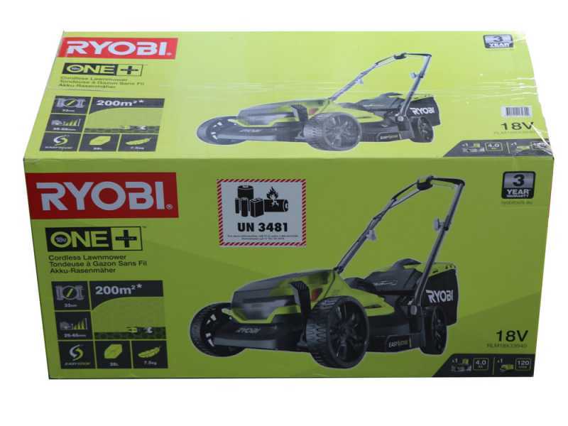 Ryobi RLM18X33B40 - Tagliaerba a batteria - 18V/4Ah - Taglio 33 cm