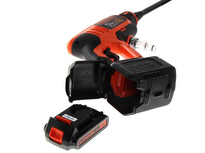 Pistola idropulitrice a batteria Black &amp; Decker BCPC18D1 + in omaggio batteria 18V 2Ah - ugello 5 in 1