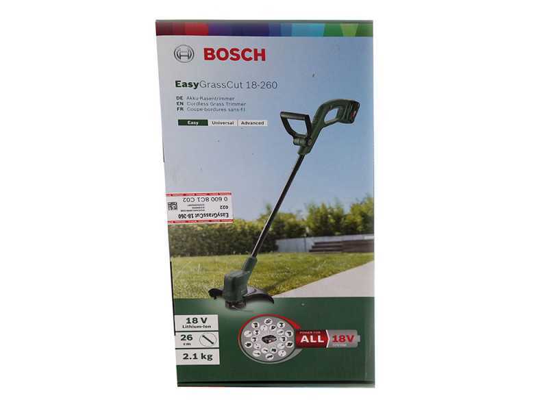 PROMO BOSCH - Bosch EasyGrassCut 18-260 - Tagliabordi a batteria - SENZA BATTERIE E CARICABATTERIE