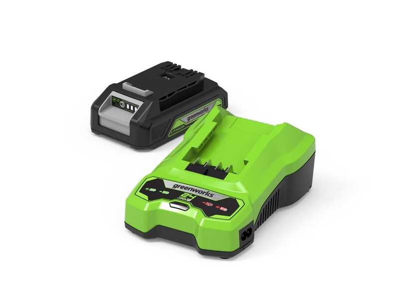 GREENWORKS G24SHT - Forbice tagliaerba a batteria - Tagliasiepi - 24V 2Ah