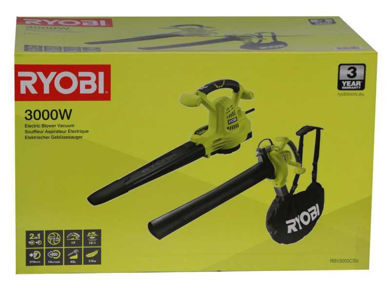 Ryobi RBV3000CSV - Soffiatore aspiratore trituratore elettrico