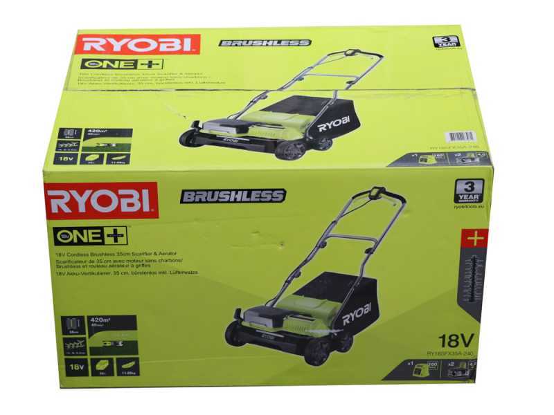 Ryobi RY18SFX35A-240 - Arieggiatore a batteria - 18V - 2x4Ah